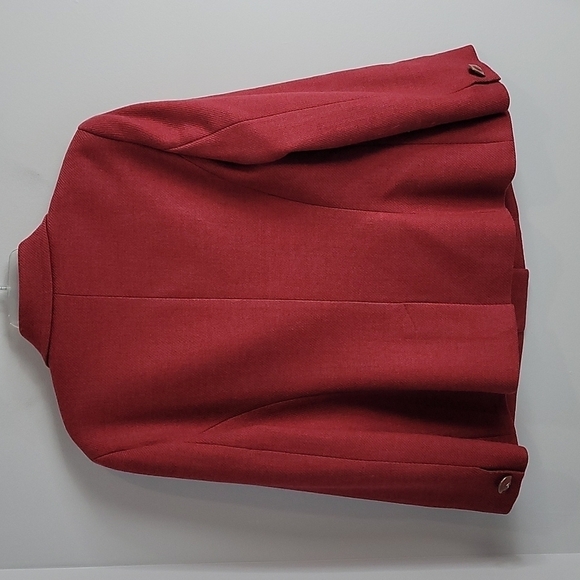Vintage Talbots Cranberry Red Shetland Wool Blazer - Picture 6 of 10